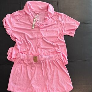 SKIMS Pink Pajama Set